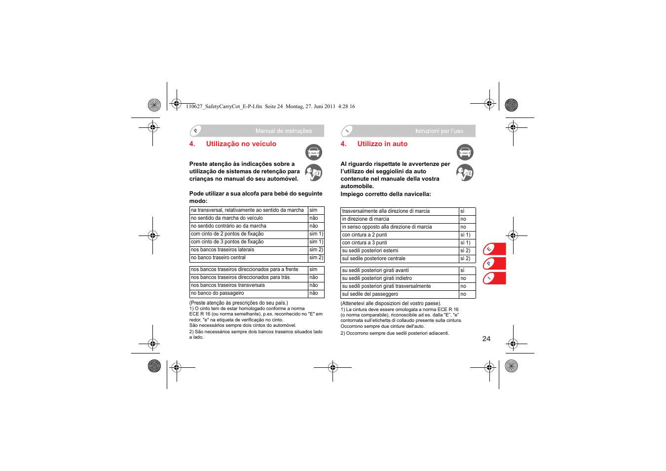 Britax BABY-SAFE SLEEPER User Manual | Page 103 / 233