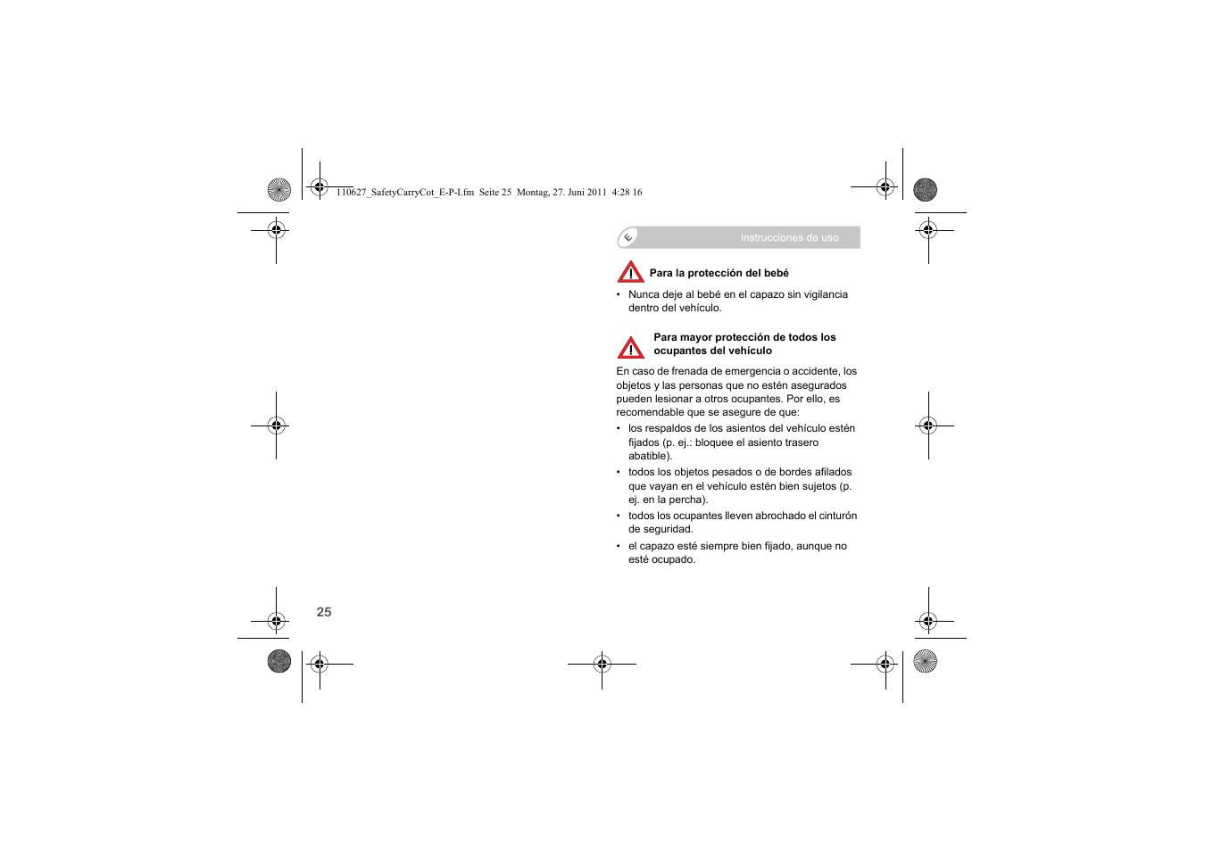 Britax BABY-SAFE SLEEPER User Manual | Page 104 / 233