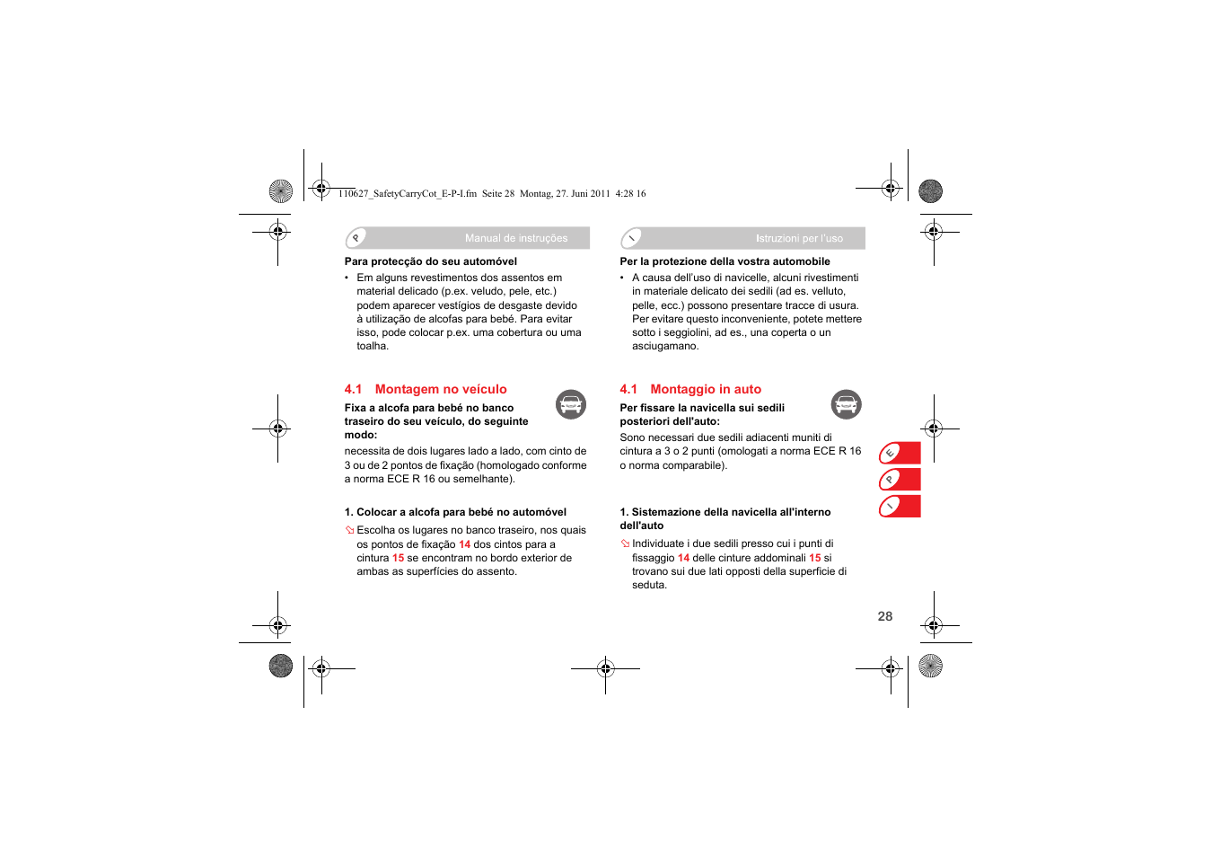 Britax BABY-SAFE SLEEPER User Manual | Page 107 / 233