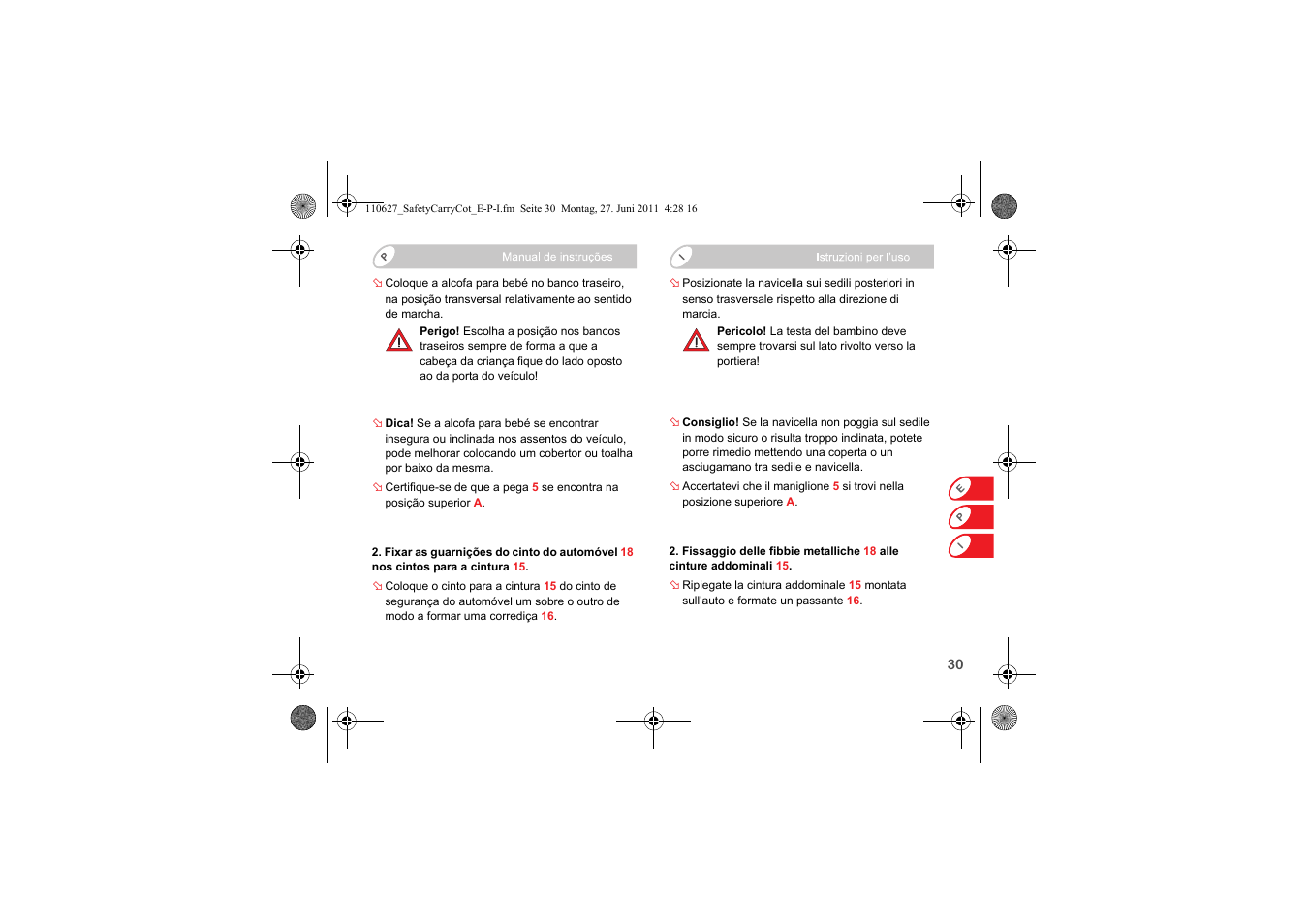 Britax BABY-SAFE SLEEPER User Manual | Page 109 / 233