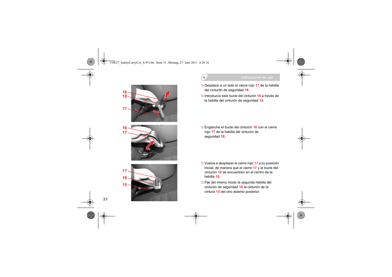 Britax BABY-SAFE SLEEPER User Manual | Page 110 / 233