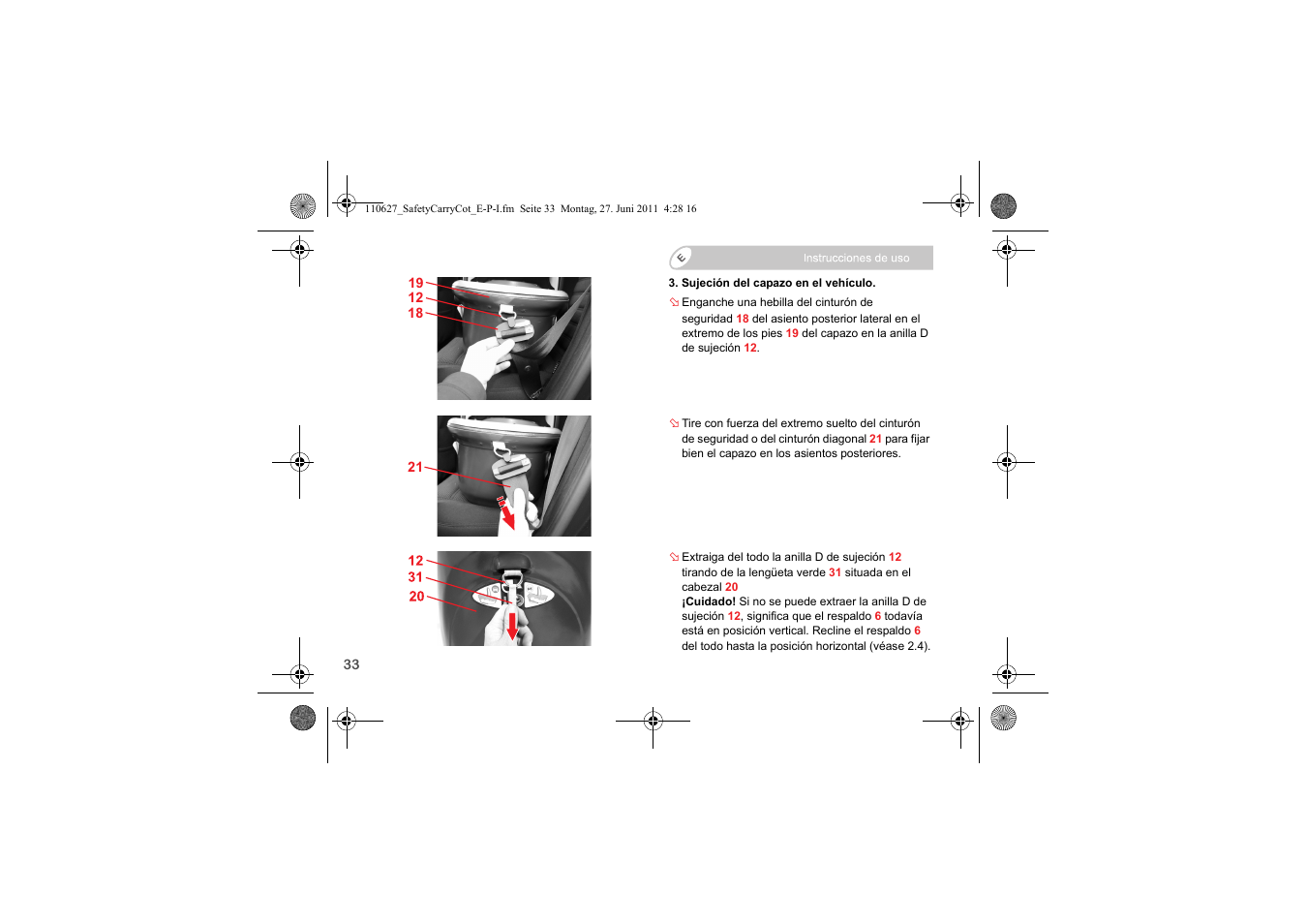 Britax BABY-SAFE SLEEPER User Manual | Page 112 / 233