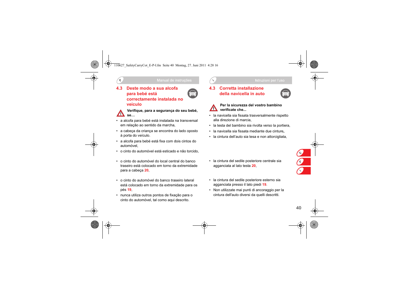 Britax BABY-SAFE SLEEPER User Manual | Page 119 / 233