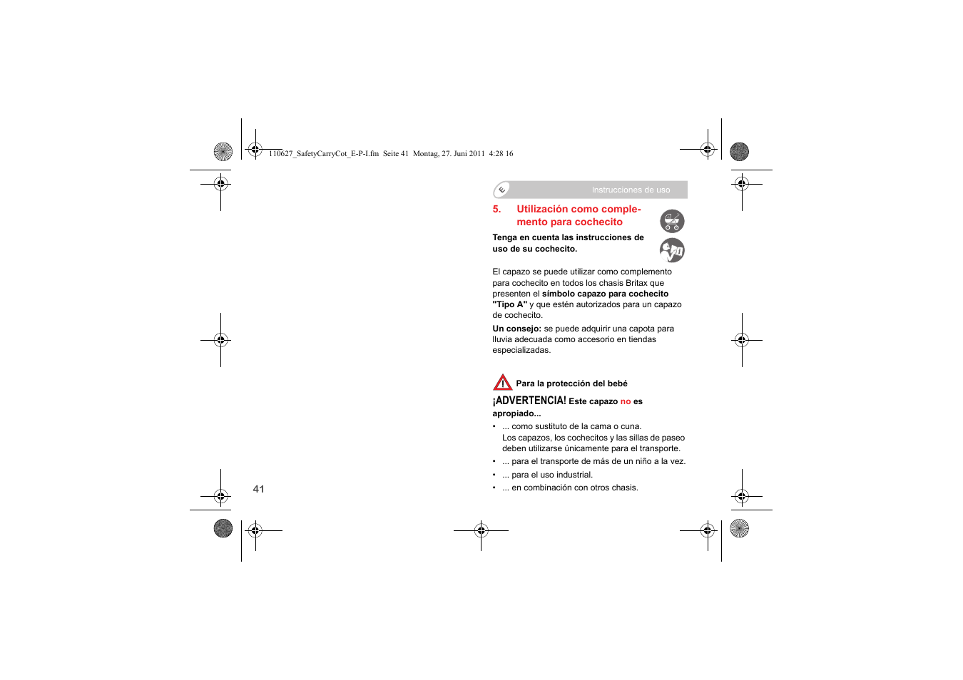 Britax BABY-SAFE SLEEPER User Manual | Page 120 / 233