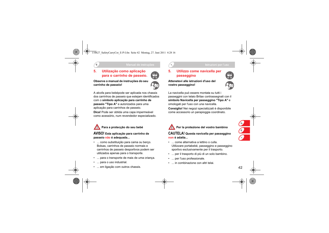 Britax BABY-SAFE SLEEPER User Manual | Page 121 / 233