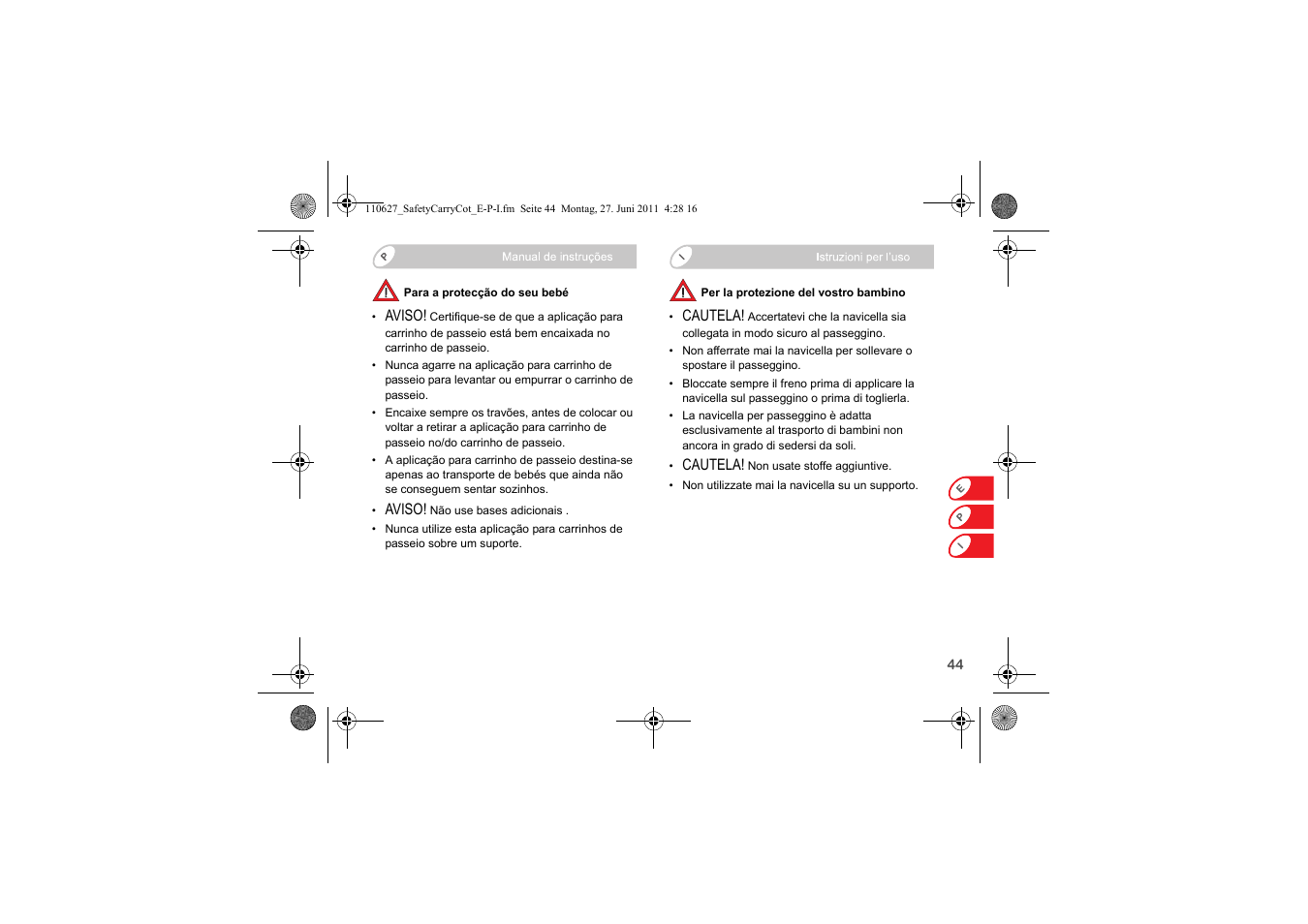 Britax BABY-SAFE SLEEPER User Manual | Page 123 / 233