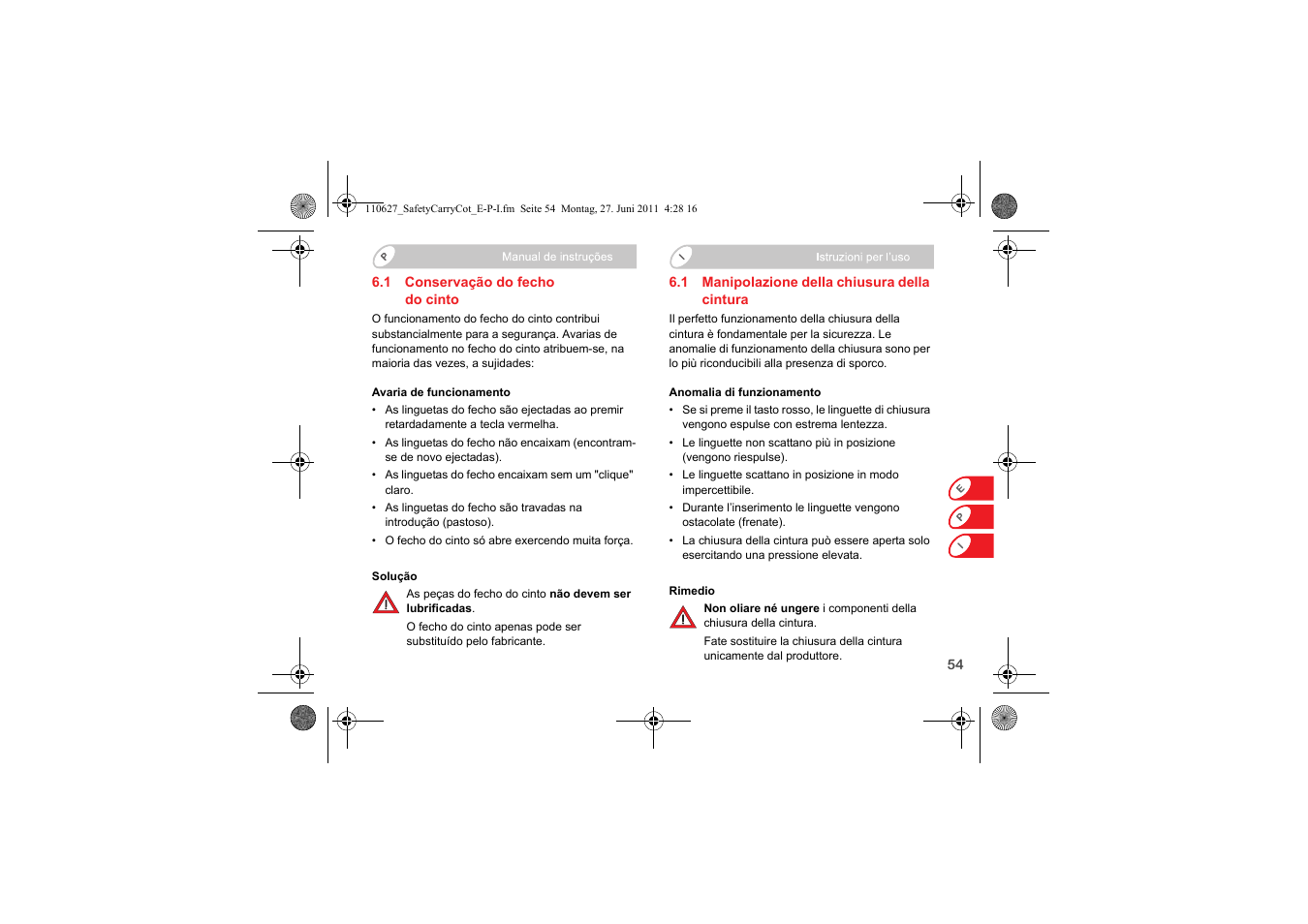 Britax BABY-SAFE SLEEPER User Manual | Page 133 / 233