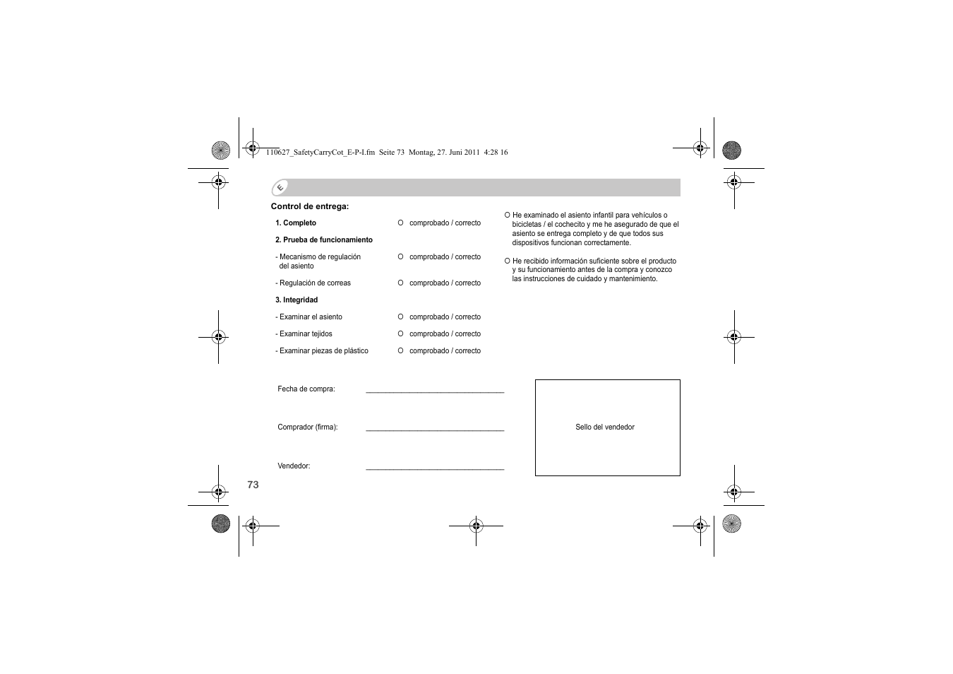 Britax BABY-SAFE SLEEPER User Manual | Page 152 / 233
