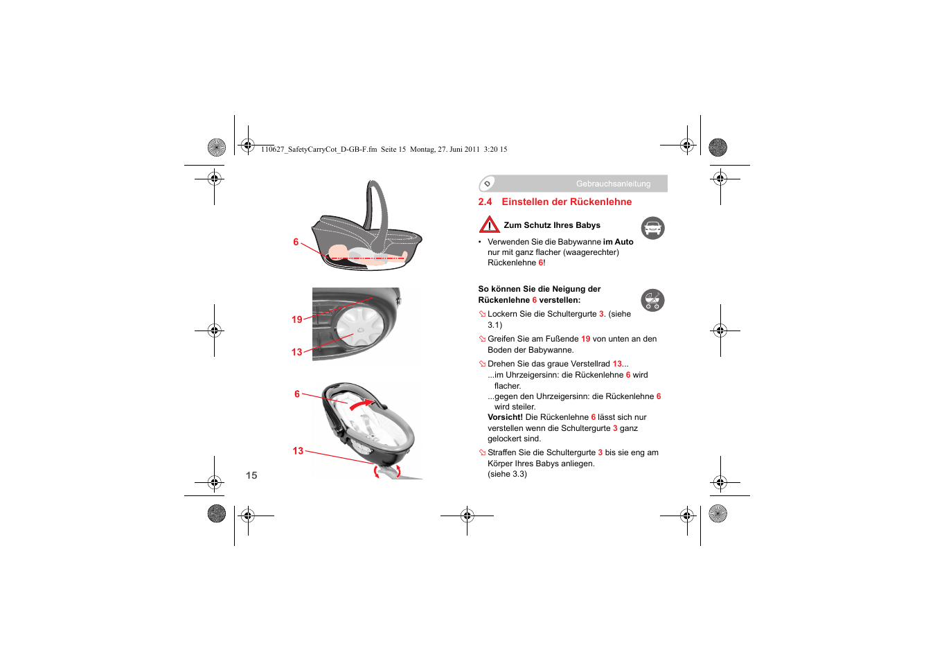 Britax BABY-SAFE SLEEPER User Manual | Page 17 / 233