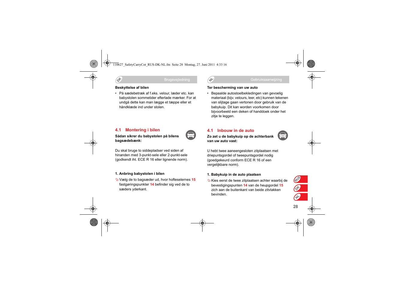 Britax BABY-SAFE SLEEPER User Manual | Page 184 / 233
