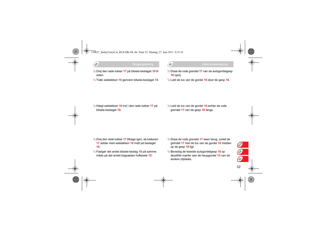 Britax BABY-SAFE SLEEPER User Manual | Page 188 / 233