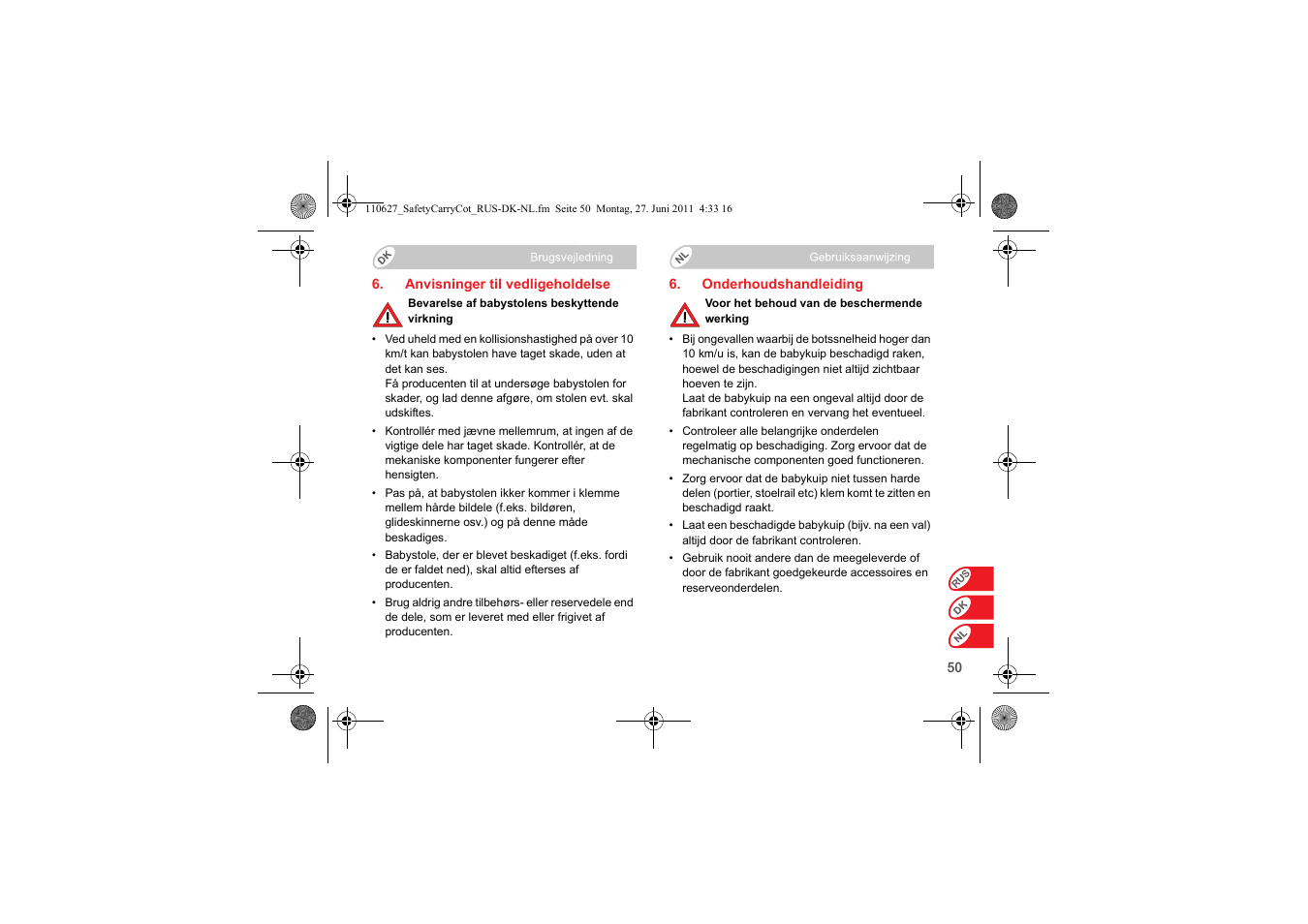 Britax BABY-SAFE SLEEPER User Manual | Page 206 / 233