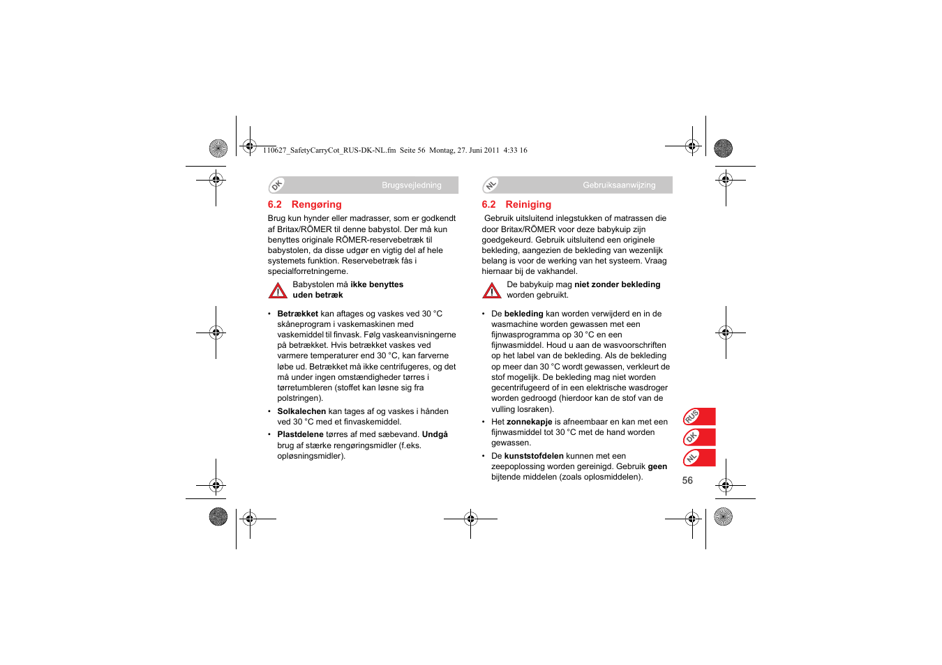 Britax BABY-SAFE SLEEPER User Manual | Page 212 / 233