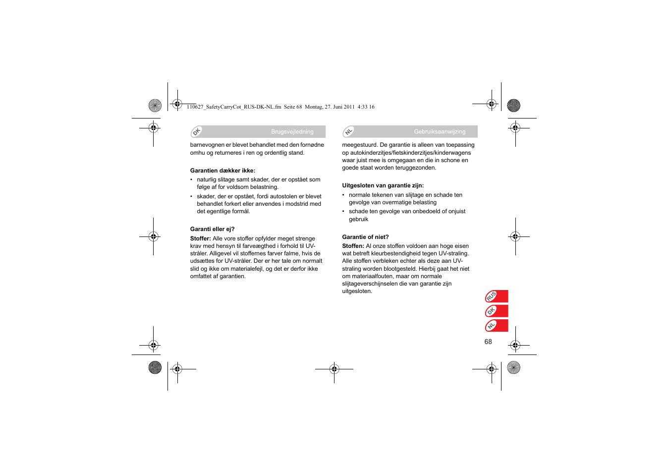 Britax BABY-SAFE SLEEPER User Manual | Page 224 / 233