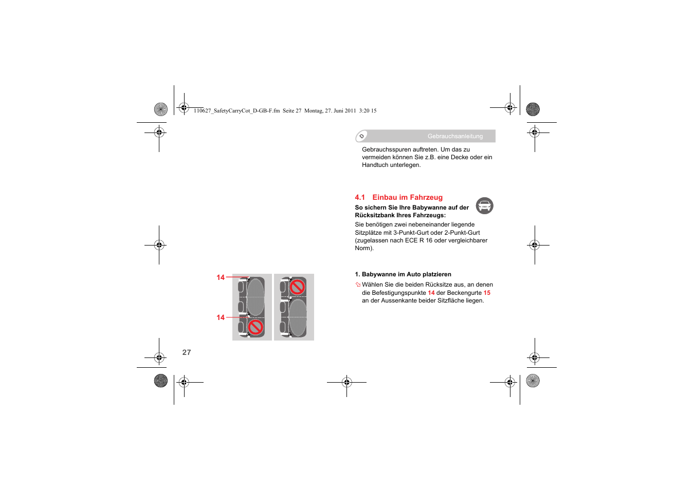 Britax BABY-SAFE SLEEPER User Manual | Page 29 / 233