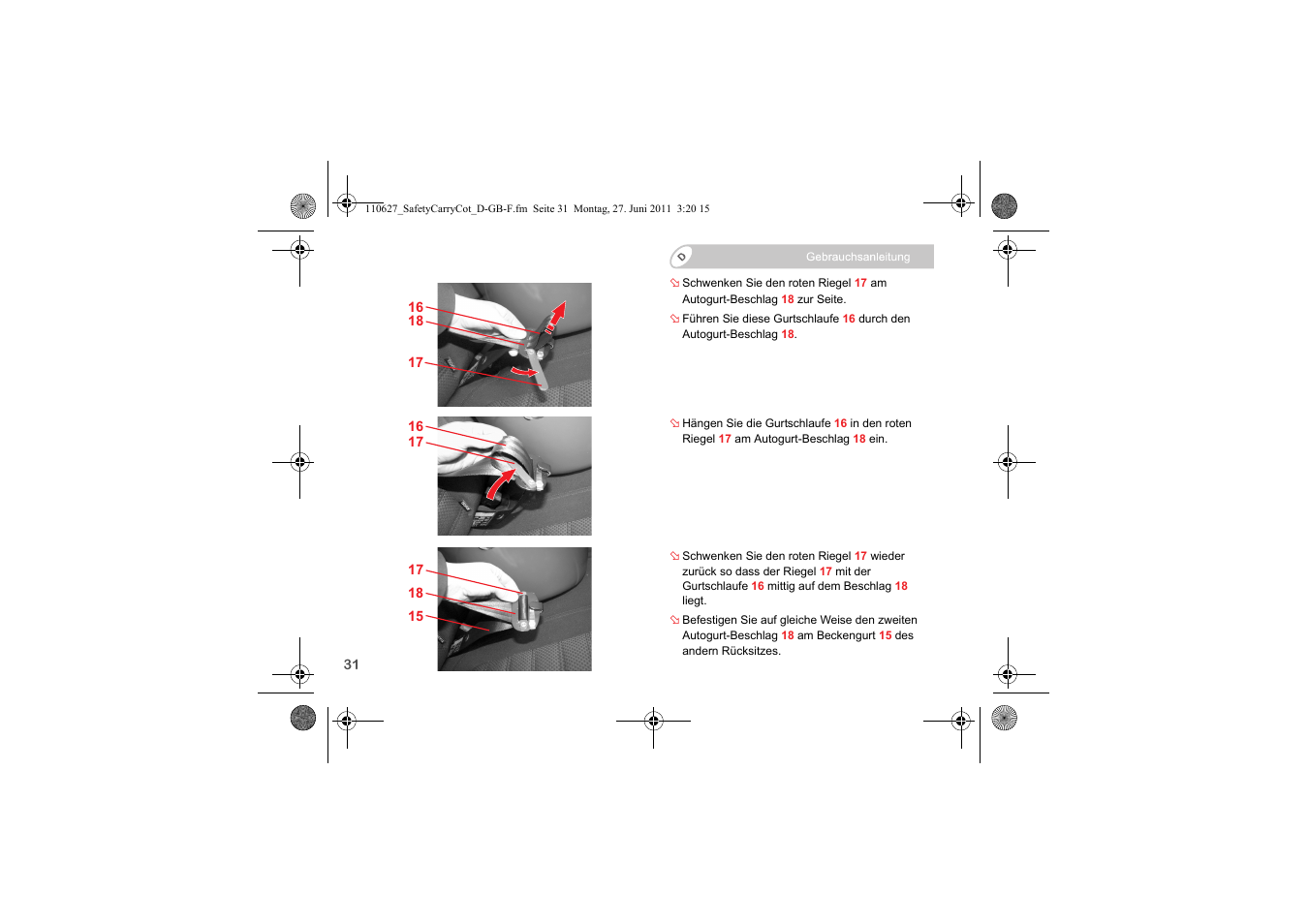 Britax BABY-SAFE SLEEPER User Manual | Page 33 / 233