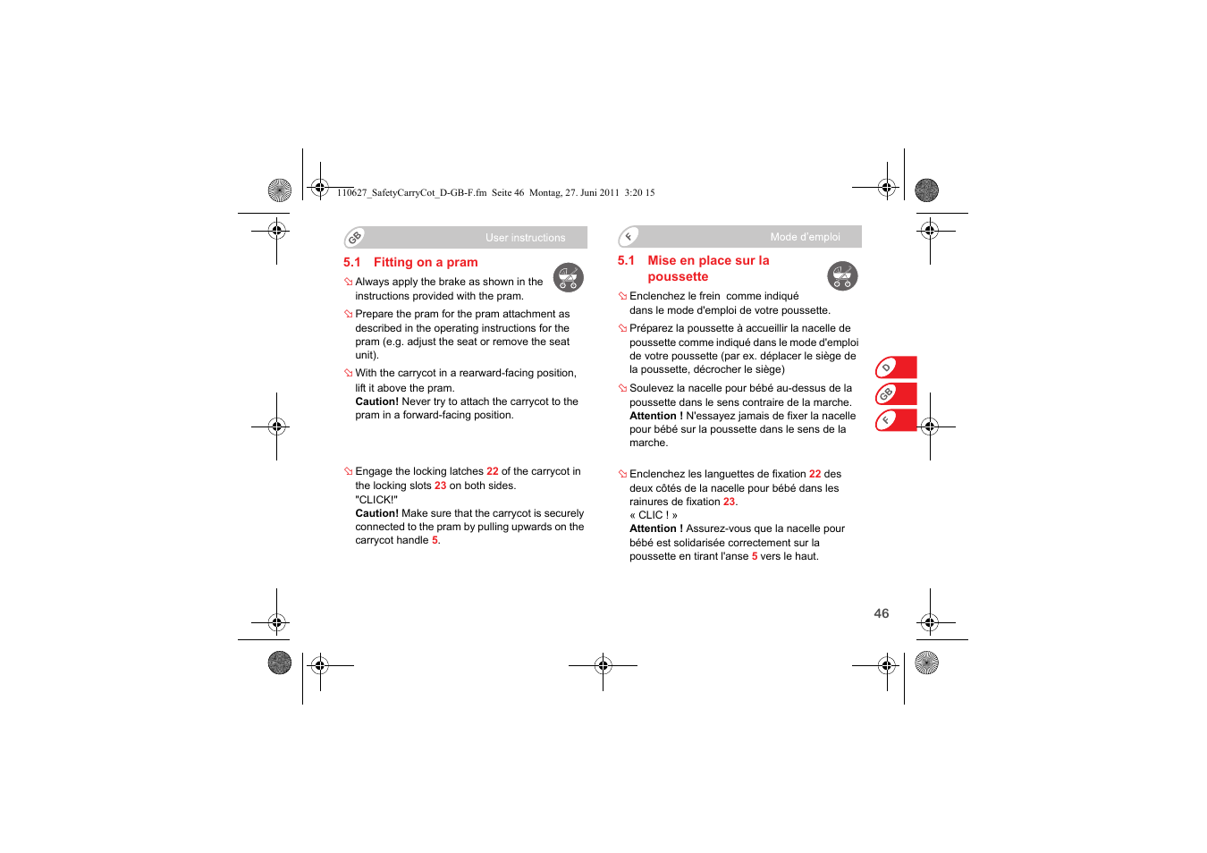 Britax BABY-SAFE SLEEPER User Manual | Page 48 / 233