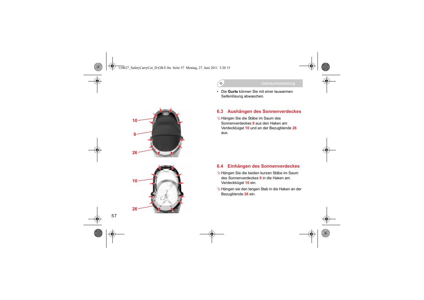 Britax BABY-SAFE SLEEPER User Manual | Page 59 / 233