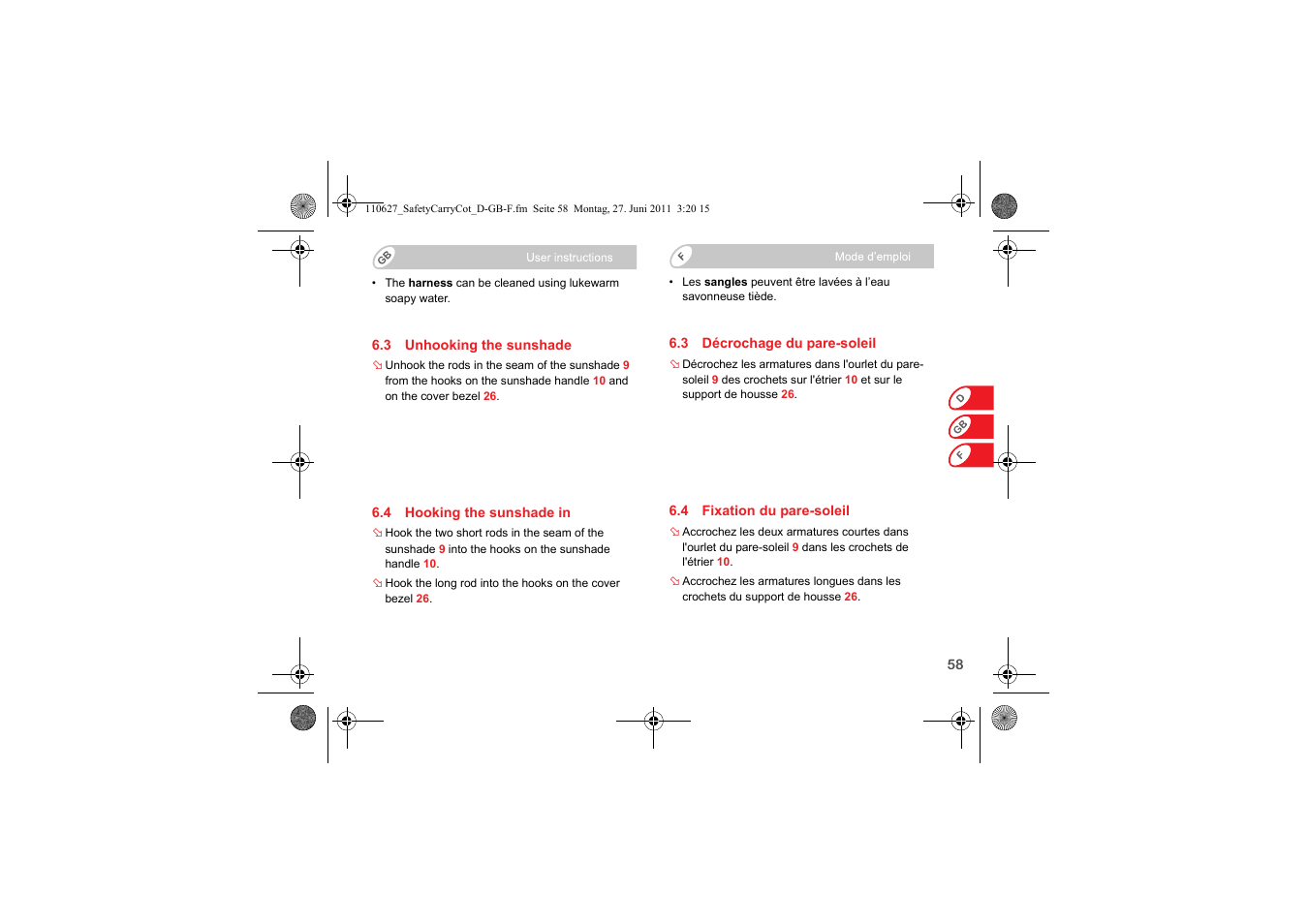 Britax BABY-SAFE SLEEPER User Manual | Page 60 / 233