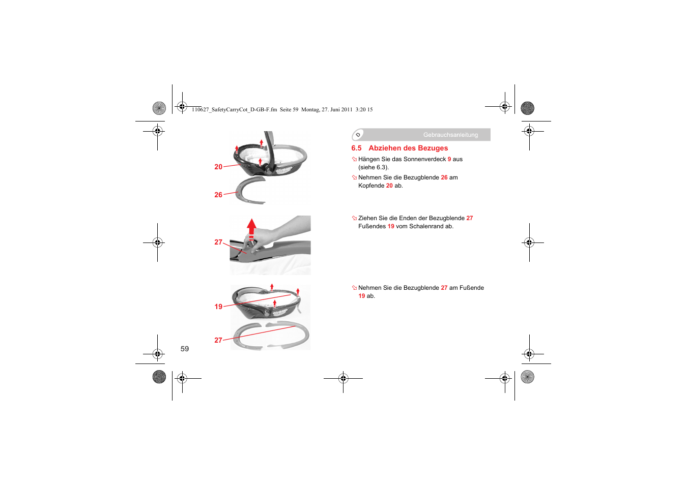 Britax BABY-SAFE SLEEPER User Manual | Page 61 / 233