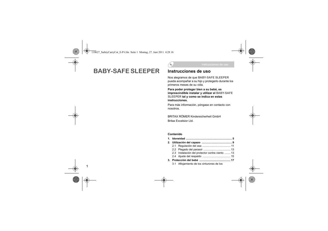 110627_safetycarrycot_e-p-i, Baby-safe sleeper | Britax BABY-SAFE SLEEPER User Manual | Page 80 / 233