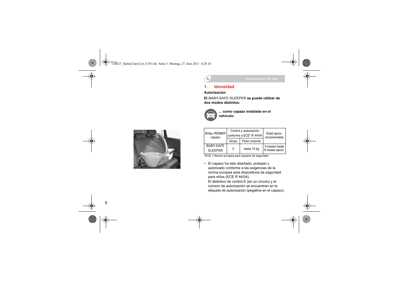 Britax BABY-SAFE SLEEPER User Manual | Page 84 / 233