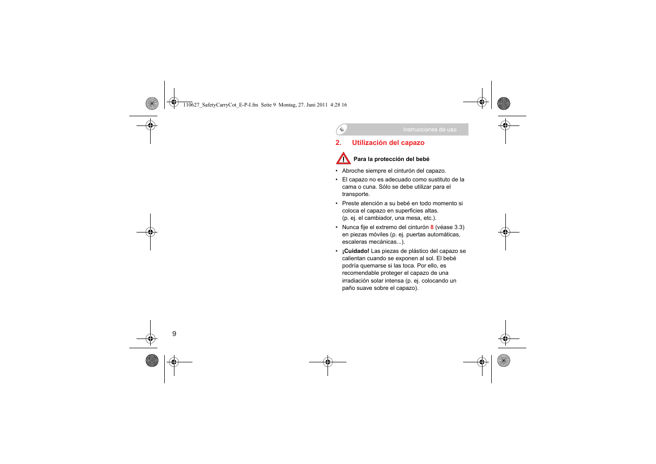 Britax BABY-SAFE SLEEPER User Manual | Page 88 / 233