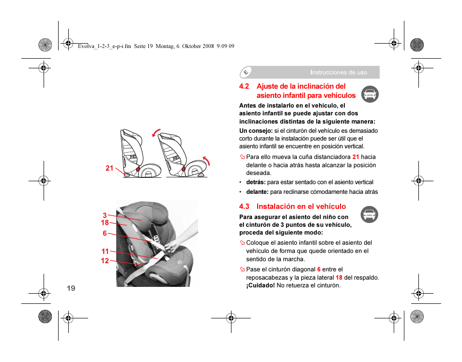 Britax EVOLVA 123 Plus User Manual | Page 104 / 251