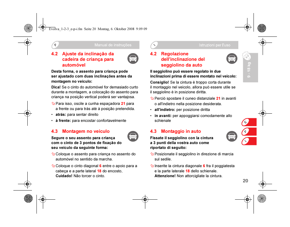 Britax EVOLVA 123 Plus User Manual | Page 105 / 251