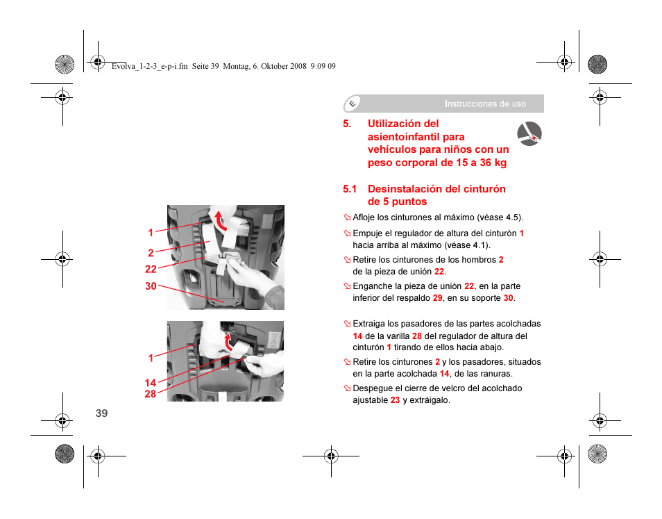 Britax EVOLVA 123 Plus User Manual | Page 124 / 251