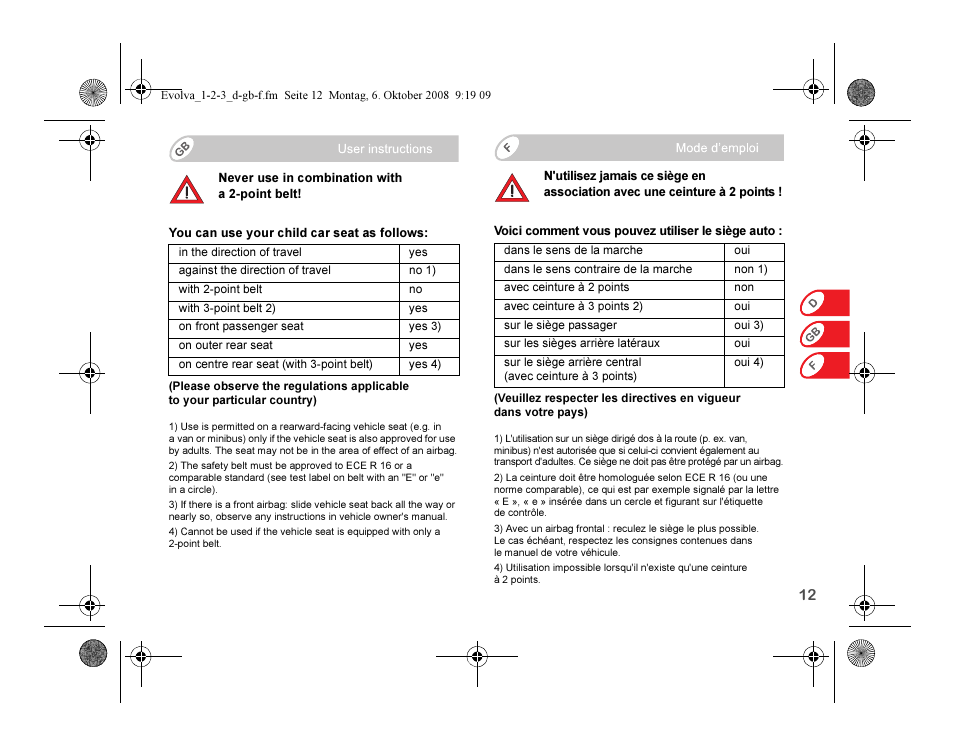 Britax EVOLVA 123 Plus User Manual | Page 14 / 251