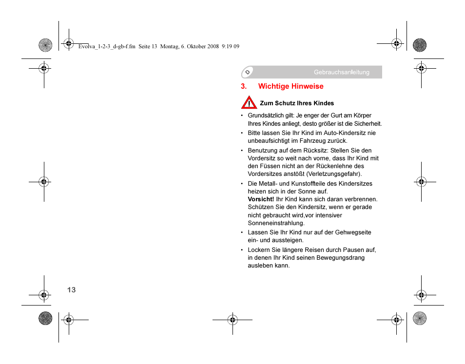 Britax EVOLVA 123 Plus User Manual | Page 15 / 251