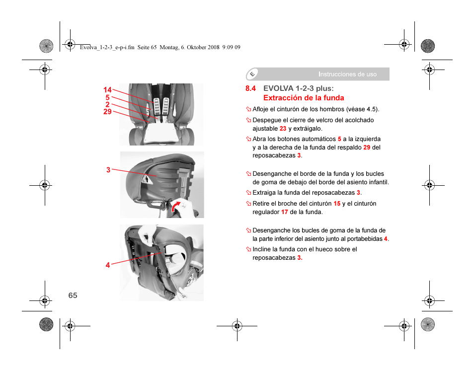 Britax EVOLVA 123 Plus User Manual | Page 150 / 251