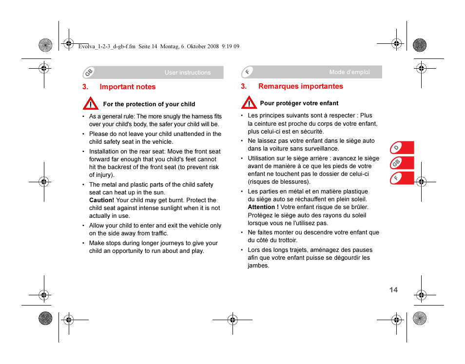 Britax EVOLVA 123 Plus User Manual | Page 16 / 251