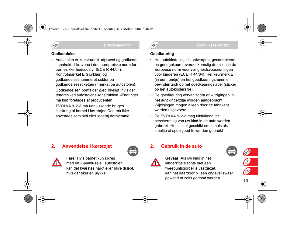 Britax EVOLVA 123 Plus User Manual | Page 178 / 251