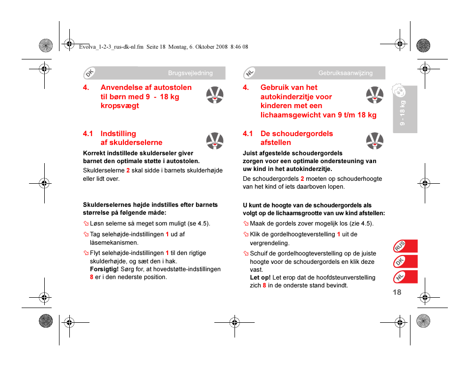 Britax EVOLVA 123 Plus User Manual | Page 186 / 251