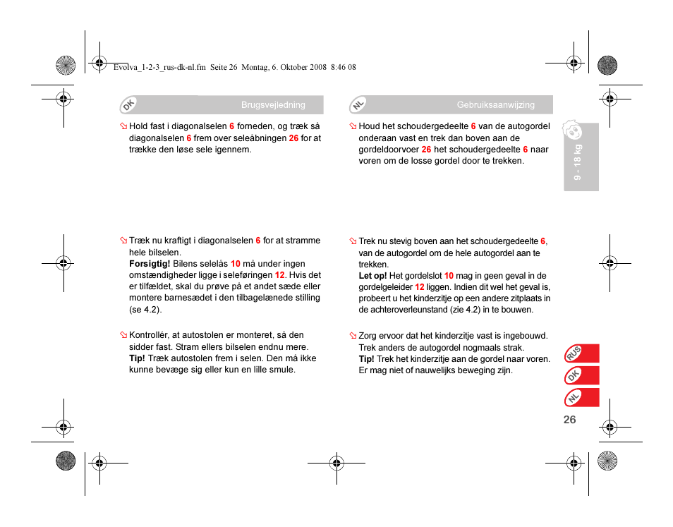 Britax EVOLVA 123 Plus User Manual | Page 194 / 251