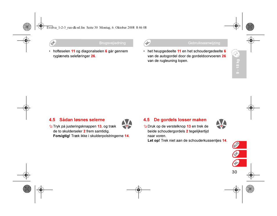 Britax EVOLVA 123 Plus User Manual | Page 198 / 251