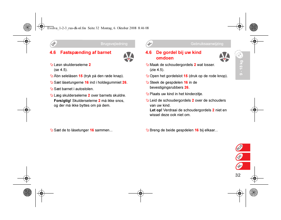 Britax EVOLVA 123 Plus User Manual | Page 200 / 251
