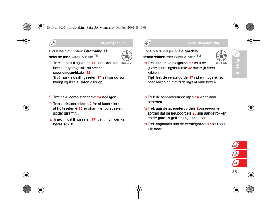 Britax EVOLVA 123 Plus User Manual | Page 204 / 251