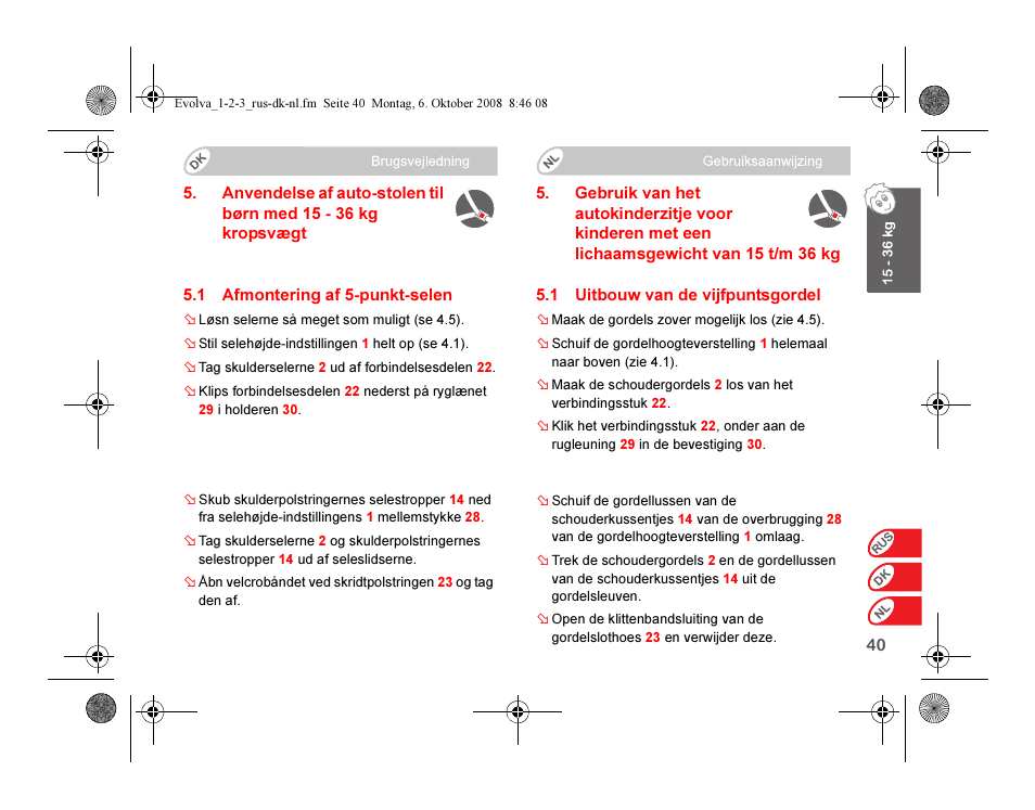 Britax EVOLVA 123 Plus User Manual | Page 208 / 251