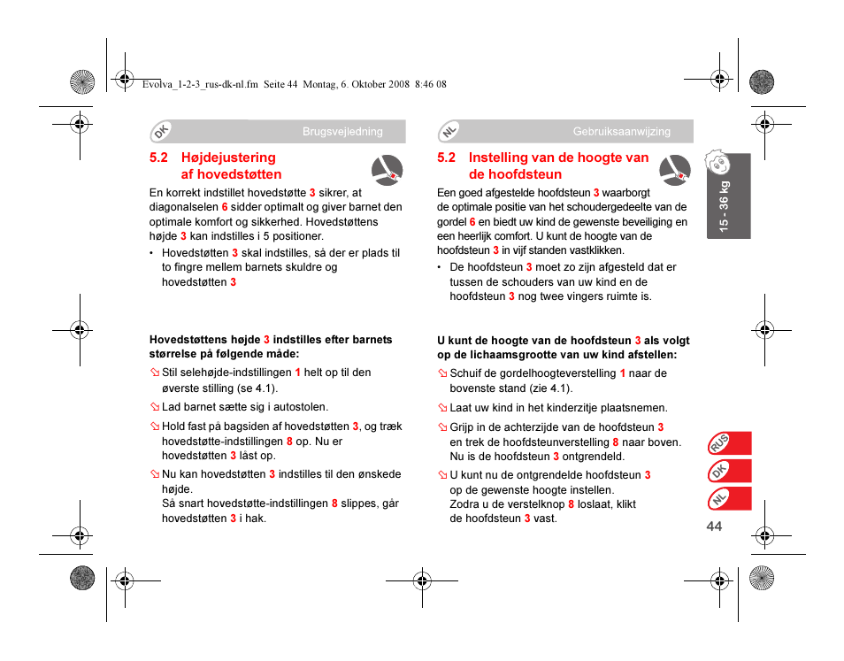 Britax EVOLVA 123 Plus User Manual | Page 212 / 251