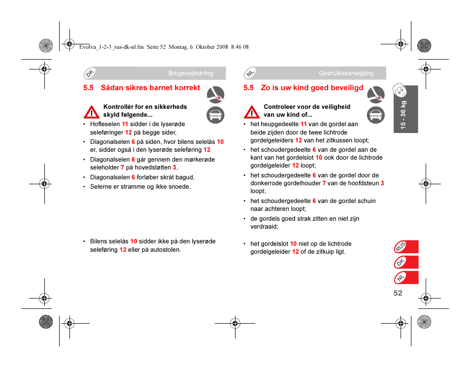Britax EVOLVA 123 Plus User Manual | Page 220 / 251