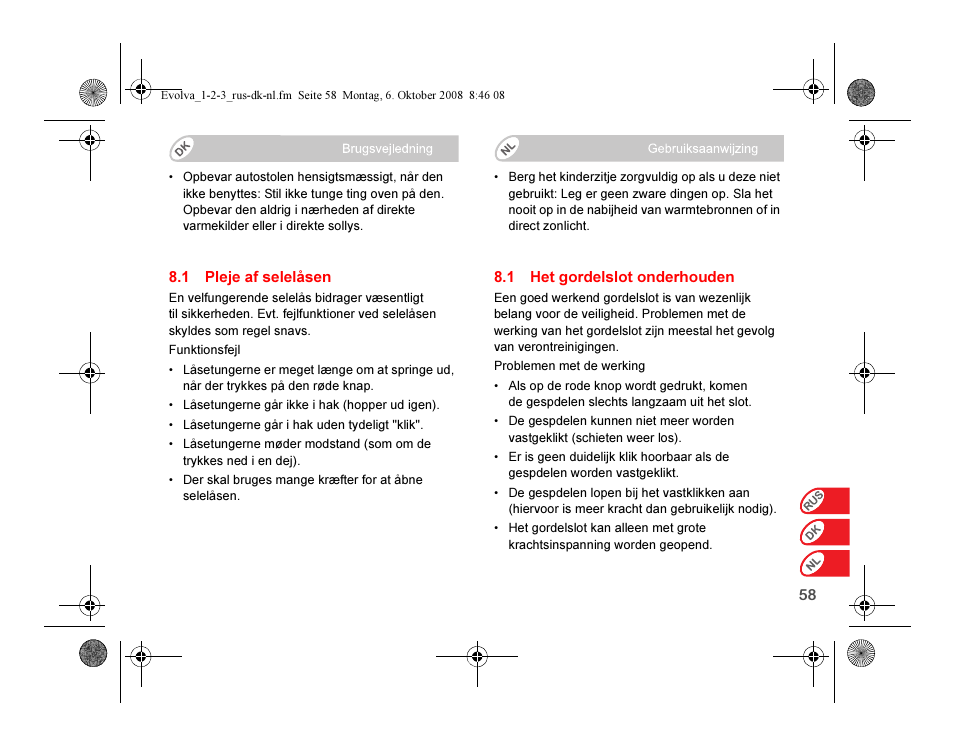 Britax EVOLVA 123 Plus User Manual | Page 226 / 251