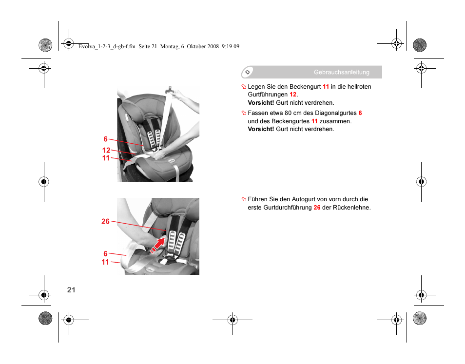 Britax EVOLVA 123 Plus User Manual | Page 23 / 251