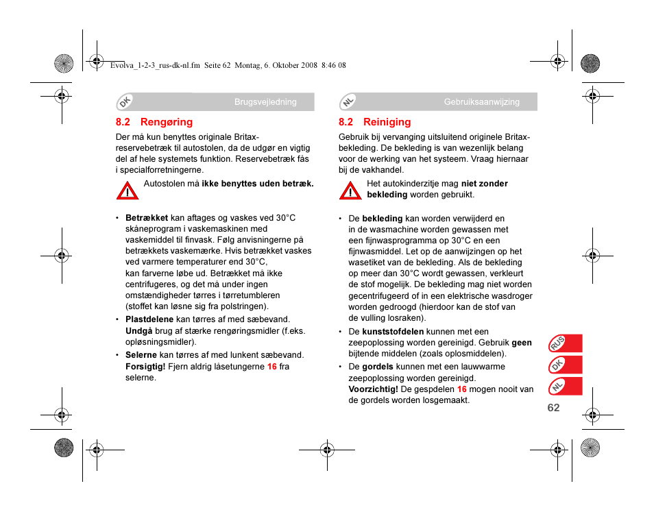 Britax EVOLVA 123 Plus User Manual | Page 230 / 251