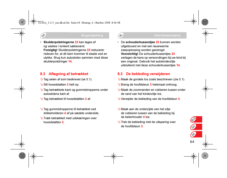 Britax EVOLVA 123 Plus User Manual | Page 232 / 251