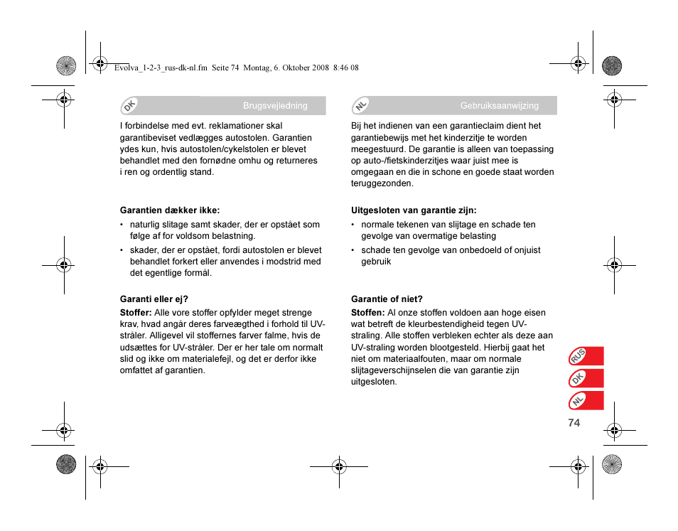 Britax EVOLVA 123 Plus User Manual | Page 242 / 251