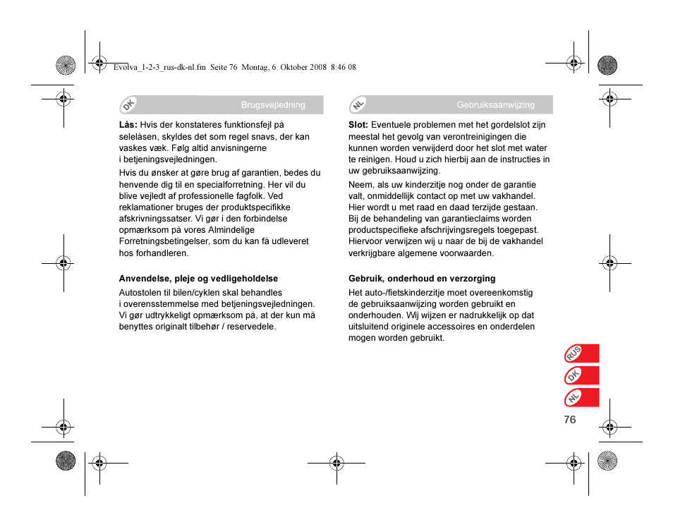 Britax EVOLVA 123 Plus User Manual | Page 244 / 251