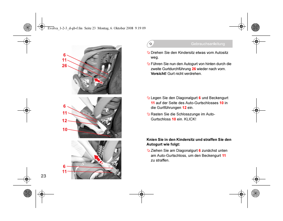 Britax EVOLVA 123 Plus User Manual | Page 25 / 251